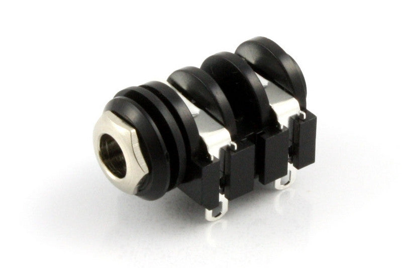 Cliff jack  - 4-conductor shorting amp jack, with solder lugs, black plastic body