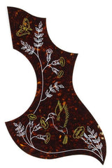 Pickguard for Hummingbird acoustic - self-adhesive backing - tortoiseshell with imprint