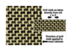 Grill cloth - Marshall style - salt & pepper - 32 inch wide (per yard)