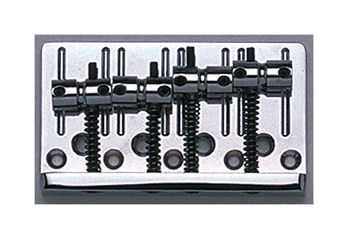 Bass bridge, strings through the body only, 2-1/4 inch string spacing