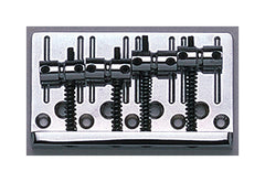 Bass bridge, strings through the body only, 2-1/4 inch string spacing