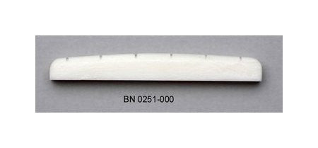 Curved bone nut w flat bottom - slotted