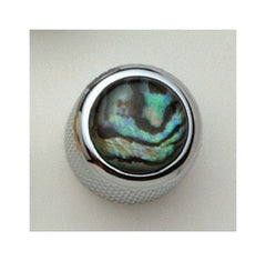 Dome metal knob w natural abalone inlay