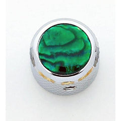 Dome metal knob w green abalone inlay