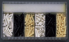 Plastic bridge & end pin assortment  (216 pcs)