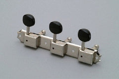 Vintage Deluxe style tuning keys 3x3 on a strip w black plastic buttons