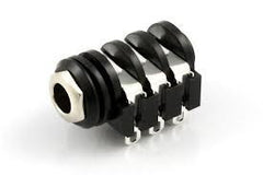 Cliff jack  - 6-conductor shorting jack, with solder lugs, black plastic body