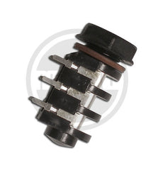 SI-513-1 ?ÿ3 conductor PC MT 1/4 inch phone jack - 6 pin Switched - plastic Nut