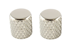 Heavy knurl barrel knobs (2) - flat top w/set screw - fits USA solid shaft - 13/16 x 3/4 inch (20 x 19mm)