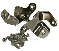 Amp corners - 3-hole without lip - Mojo Fender-style - chrome (set of 4)