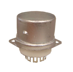 Tube socket - 9 Pin Ceramic chassis Mount w/ Tube Shield Base