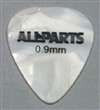 Guitar pick - white pearloid celluloid - heavy - 0.090 inch thick