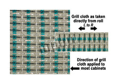 Grill cloth - Fender style - turquoise/white/silver - 36 inch wide (per yard)