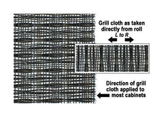 Grill cloth - Fender style - black - 36" wide (per yard)