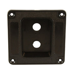 Jackplate for speaker cabinet - recessed - for 2 jacks - plastic