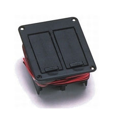 Battery compartment  18v holds 2  9-volt  edge uppermost