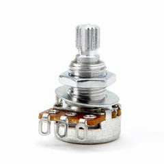 50K mini pot audio taper split knurled shaft chassis mount