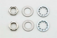 Nuts (2) star washers (2) smooth washers (2) for USA pots and input jacks