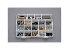 Screw assortment - 432 screws & 60 springs for guitar & bass in divided box