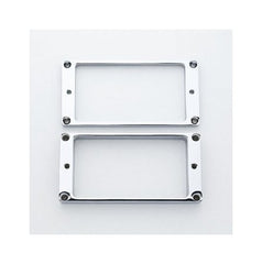 Humbucking pickup ring set slanted flat underside metal