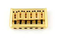 Non-tremolo bridge with steel saddles