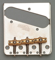 Wilkinson by Gotoh vintage-style swivel saddle steel bridge for Tele - w screws, 2-1/8 inch spacing